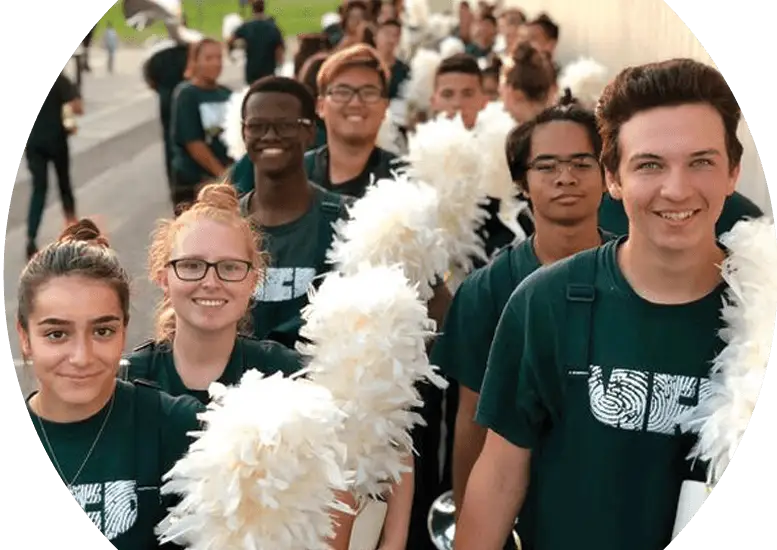 Image of kids in a marching band